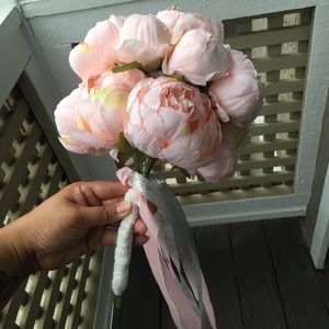 Faux Peony Bouquet